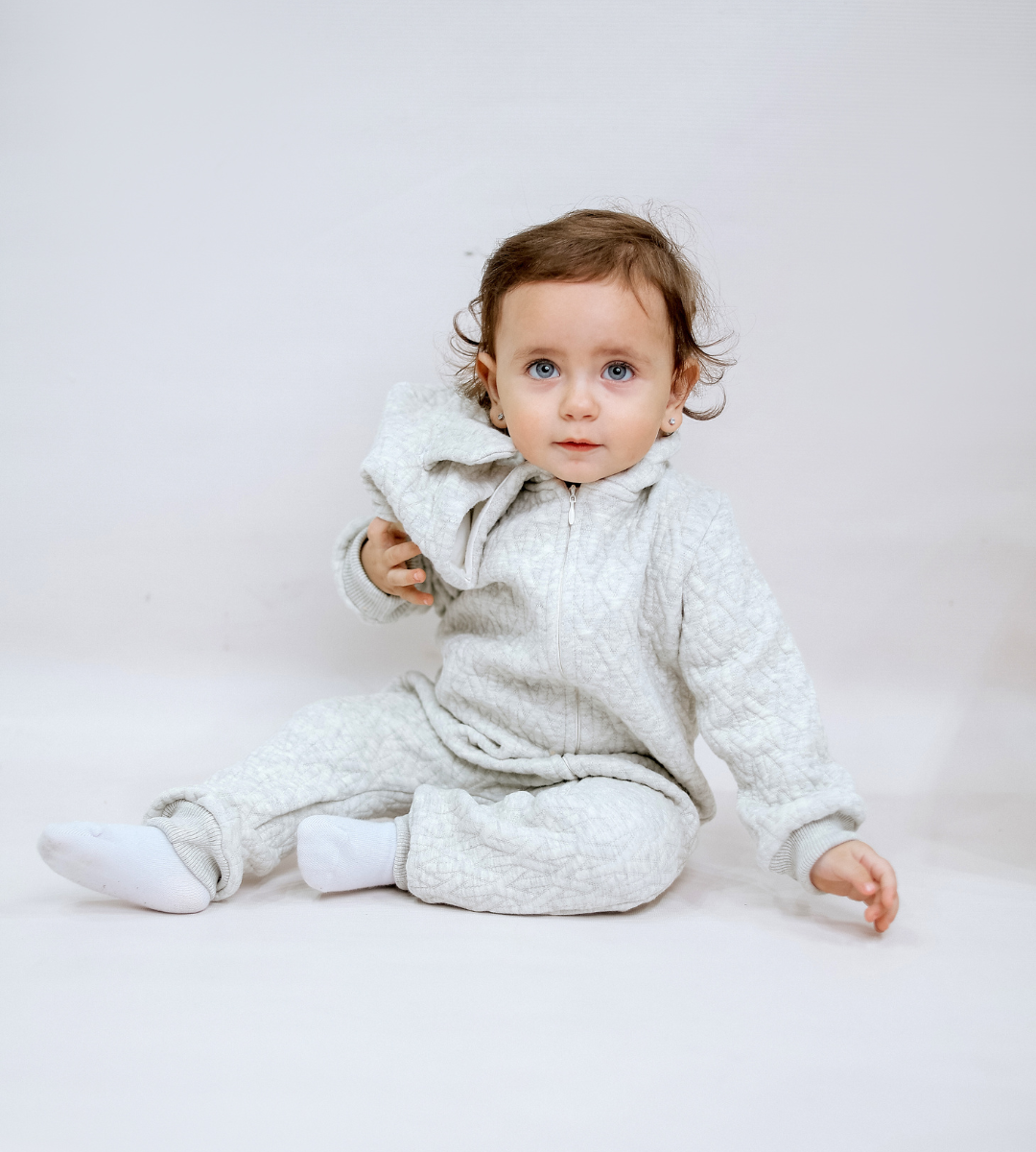 Light Grey Bear Onesie