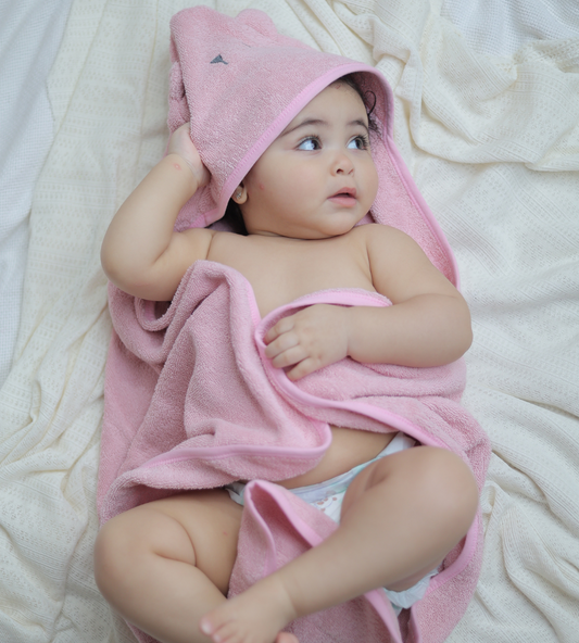 Pink Bunny Hooded Bath Towel