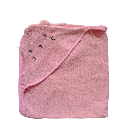 Pink Bunny Hooded Bath Towel