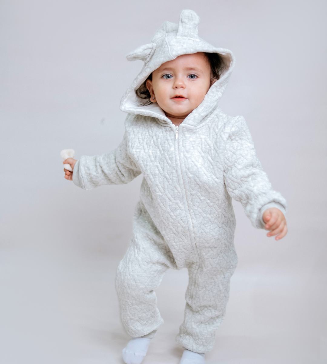 Light Grey Bear Onesie