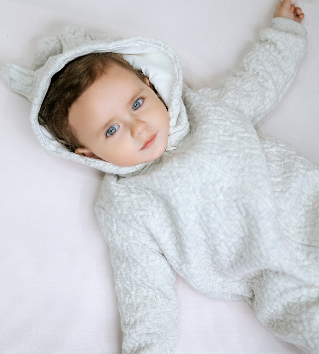 Light Grey Bear Onesie