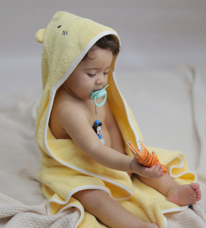 yellow Bunny Hooded Bath Towel