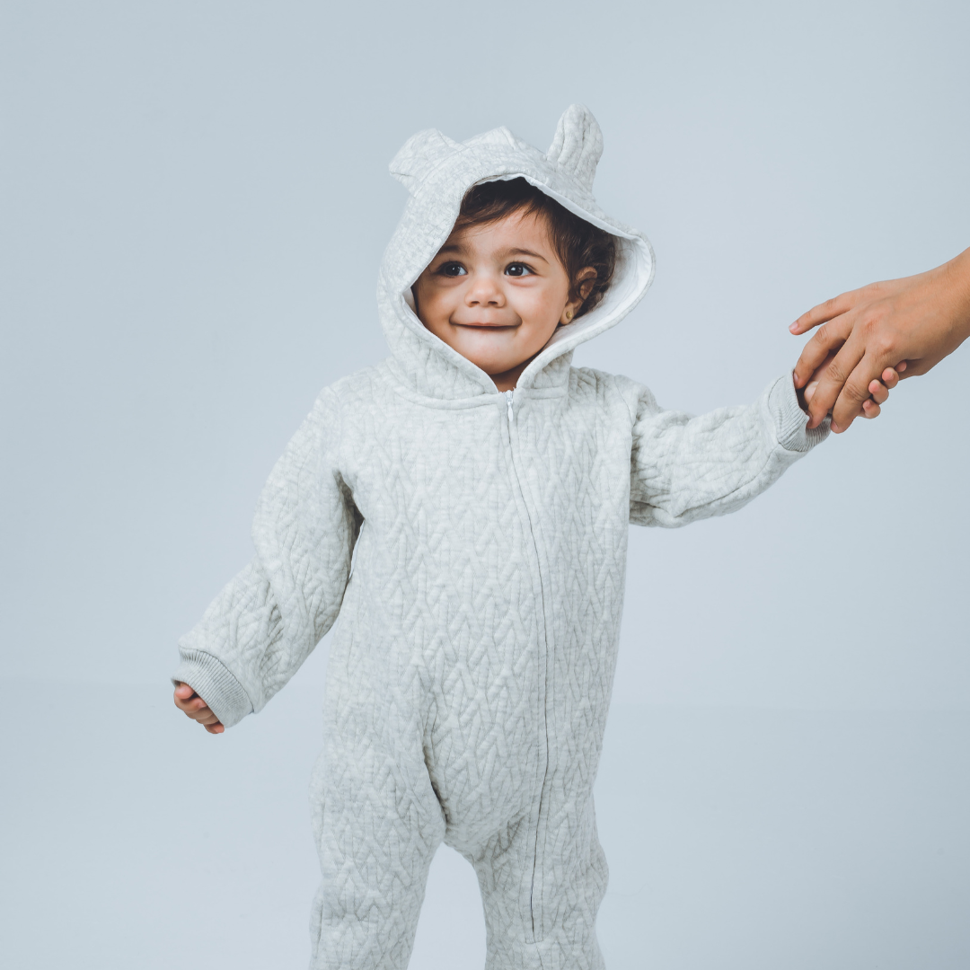 Light Grey Bear Onesie